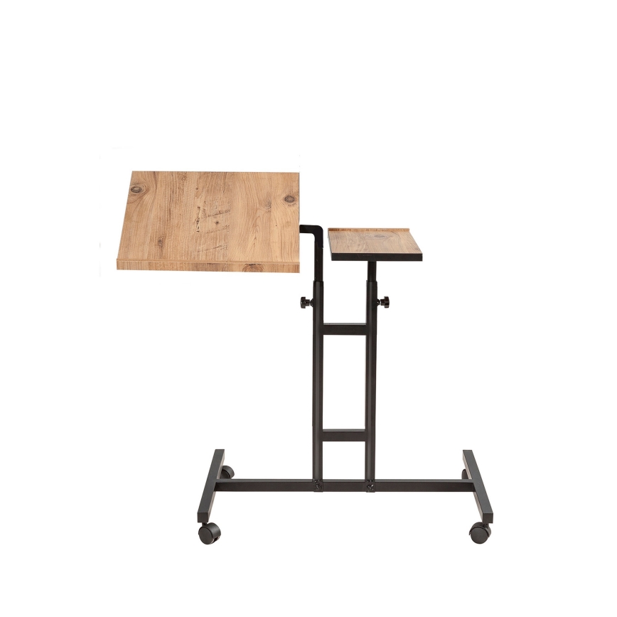 Mesa regulable GLEN 87x67 cm marrón/negro