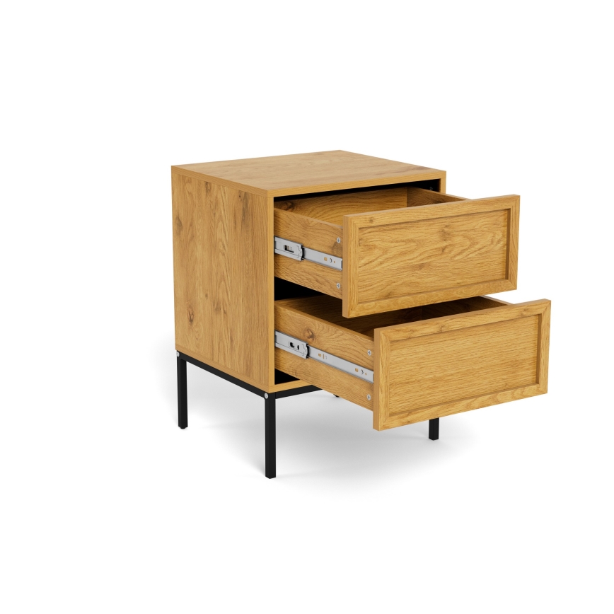 Mesita de noche ALIN 46x40 cm marrón claro