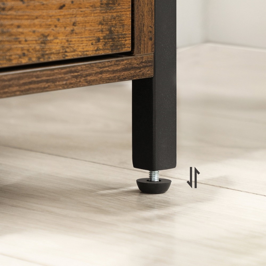 Mesita de noche ARIN marrón/negro