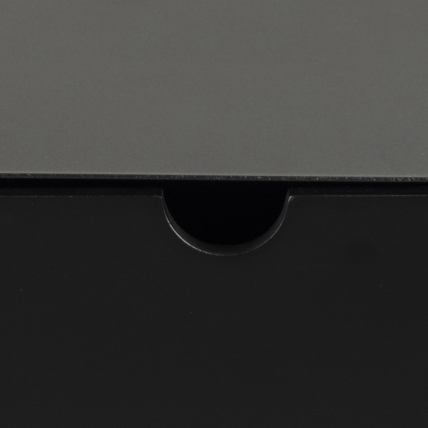 Mesita de noche BEKIM para montaje en pared, color negro