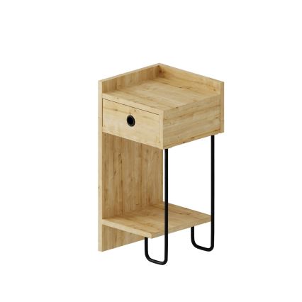 Mesita de noche CACTUS 60x29,5 cm beige/negro