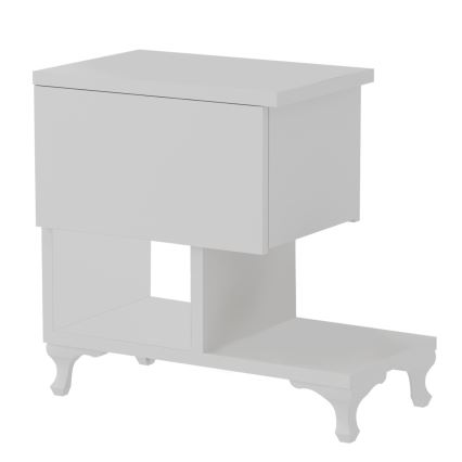 Mesita de noche CAST 46,8x46,8 cm blanco