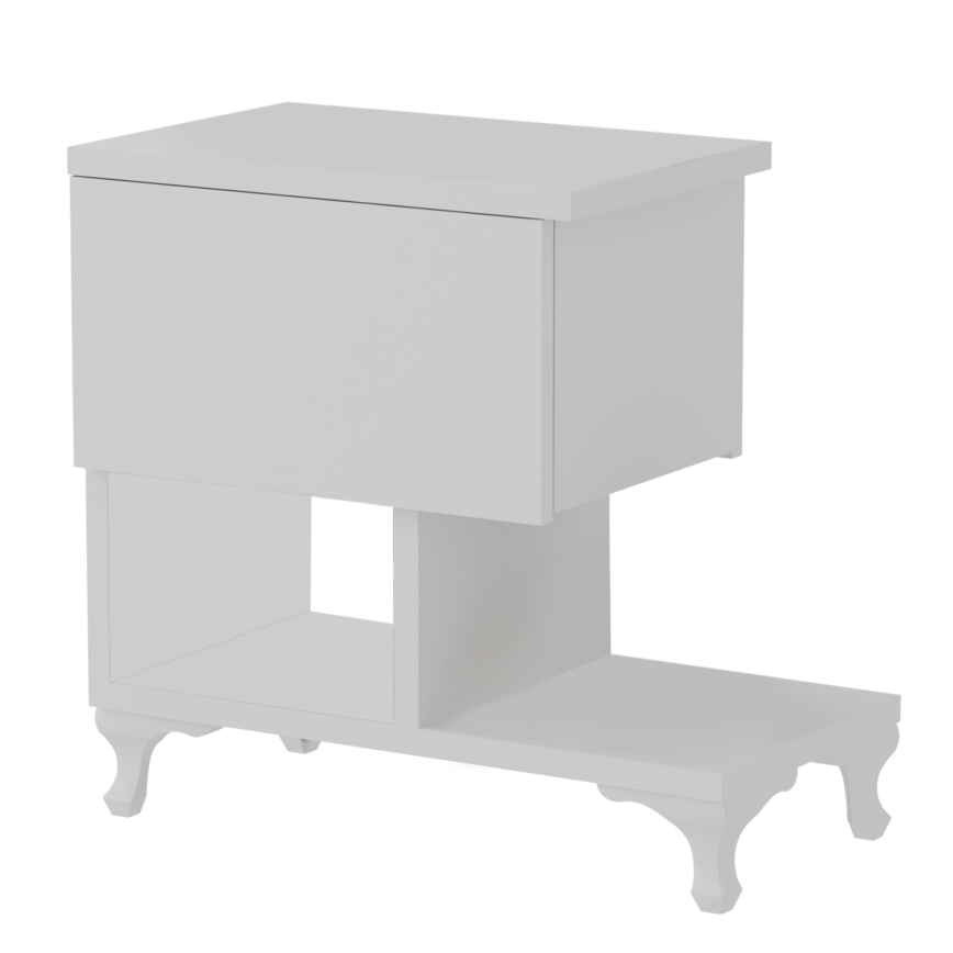 Mesita de noche CAST 46,8x46,8 cm blanco