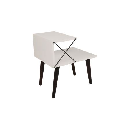 Mesita de noche CROSS 55x50 cm blanco