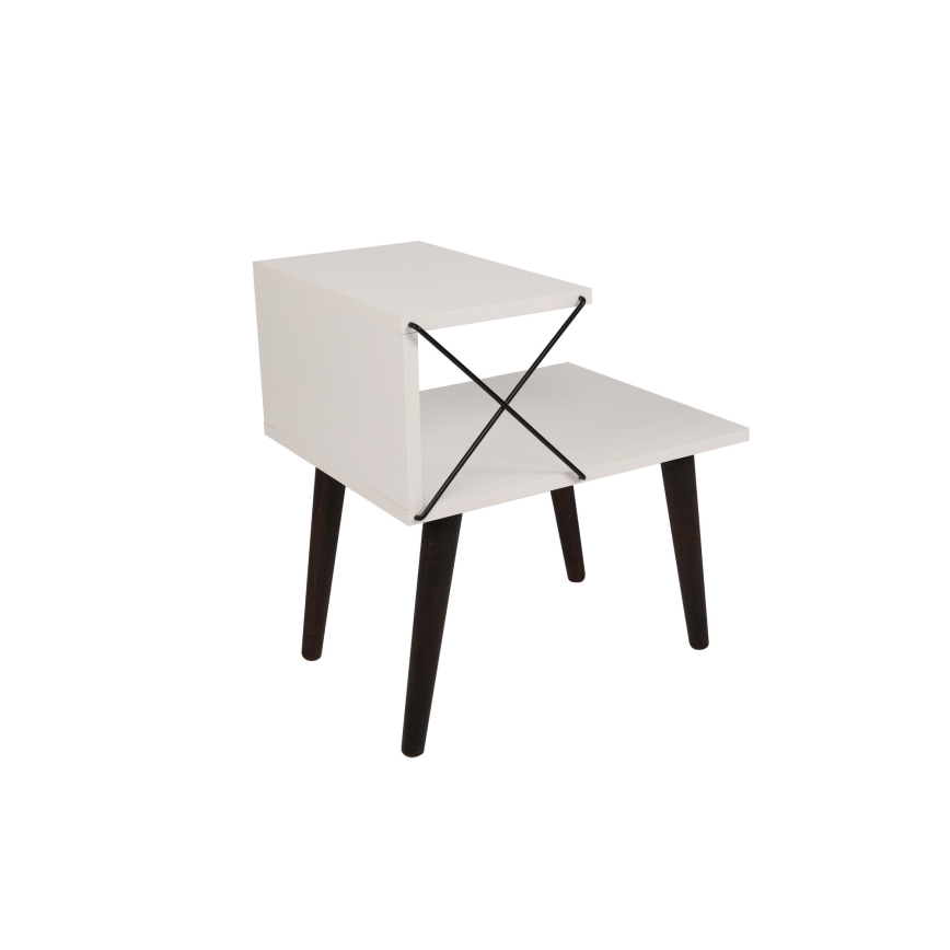 Mesita de noche CROSS 55x50 cm blanco
