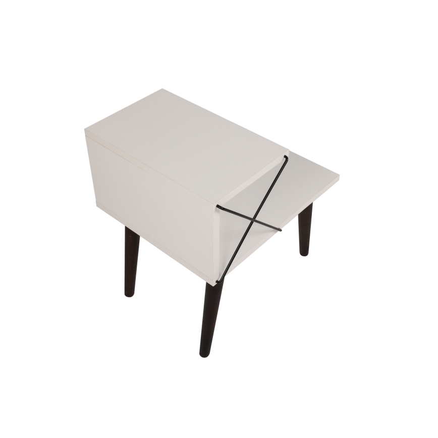 Mesita de noche CROSS 55x50 cm blanco