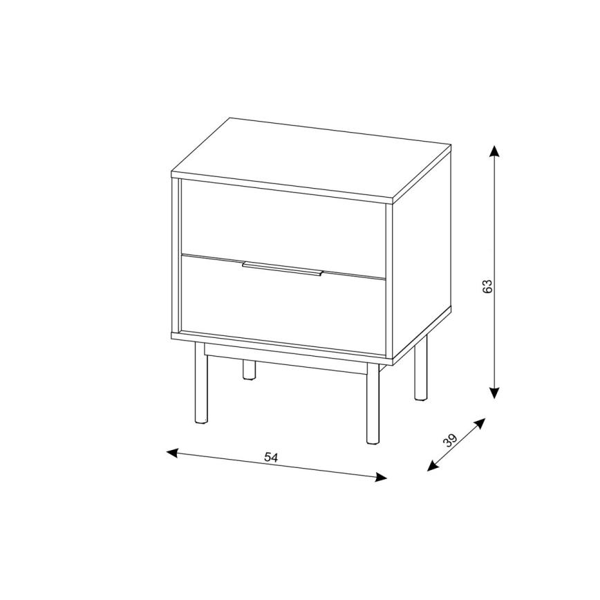 Mesita de noche ELI beige