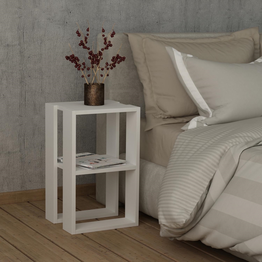 Mesita de noche LONIE 55x30 blanco