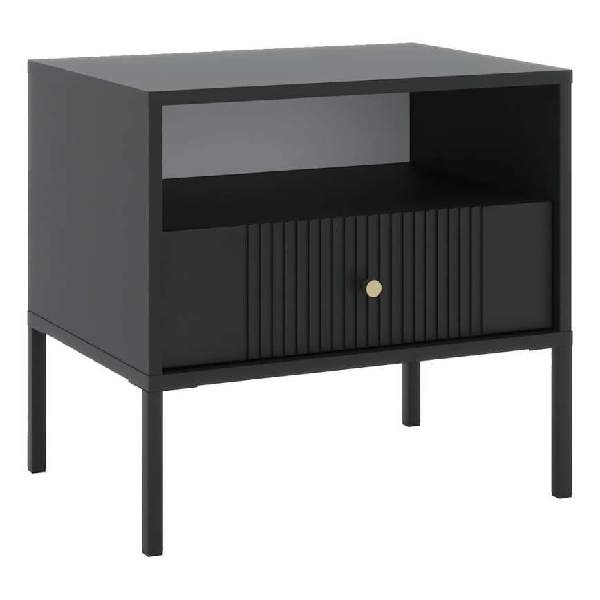 Mesita de noche LUE negra