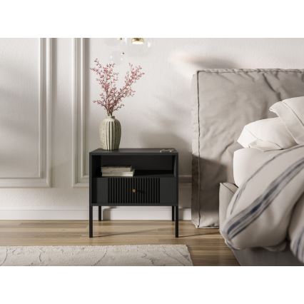 Mesita de noche LUE negra