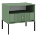 Mesita de noche LUE verde/negra