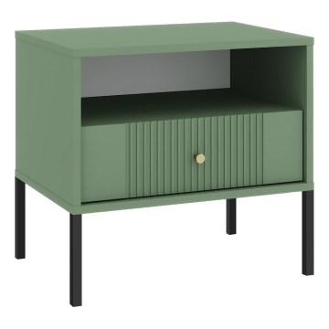 Mesita de noche LUE verde/negra