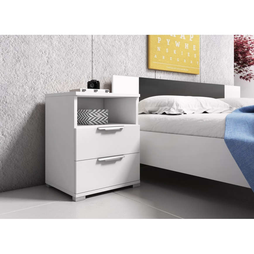 Mesita de noche NED blanca