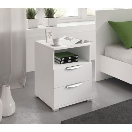 Mesita de noche NED blanca