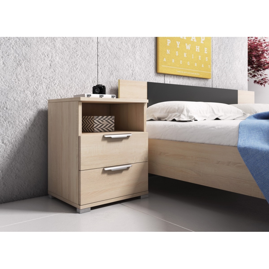 Mesita de noche NED roble Sonoma