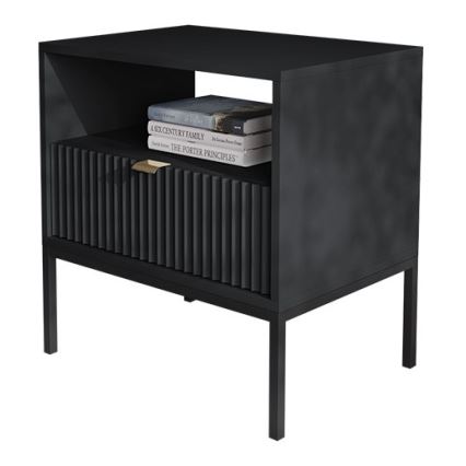 Mesita de noche NOVA 56x54 cm negro