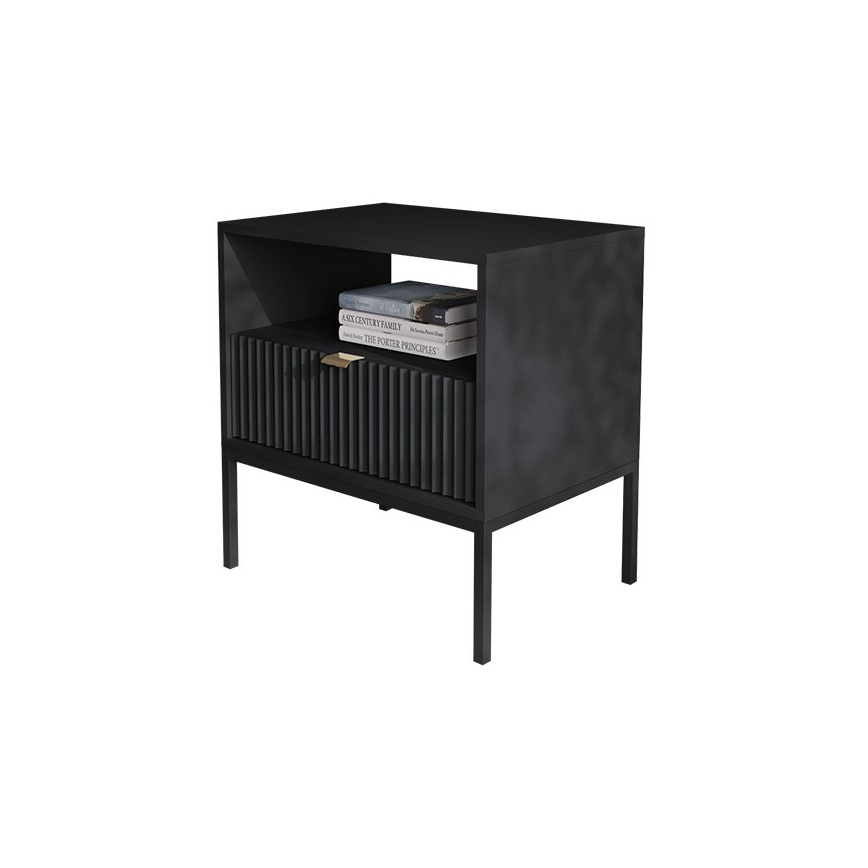 Mesita de noche NOVA 56x54 cm negro