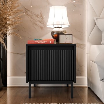 Mesita de noche OZMI 50x45 cm negra