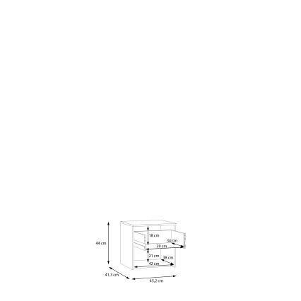 Mesita de noche PANO beige