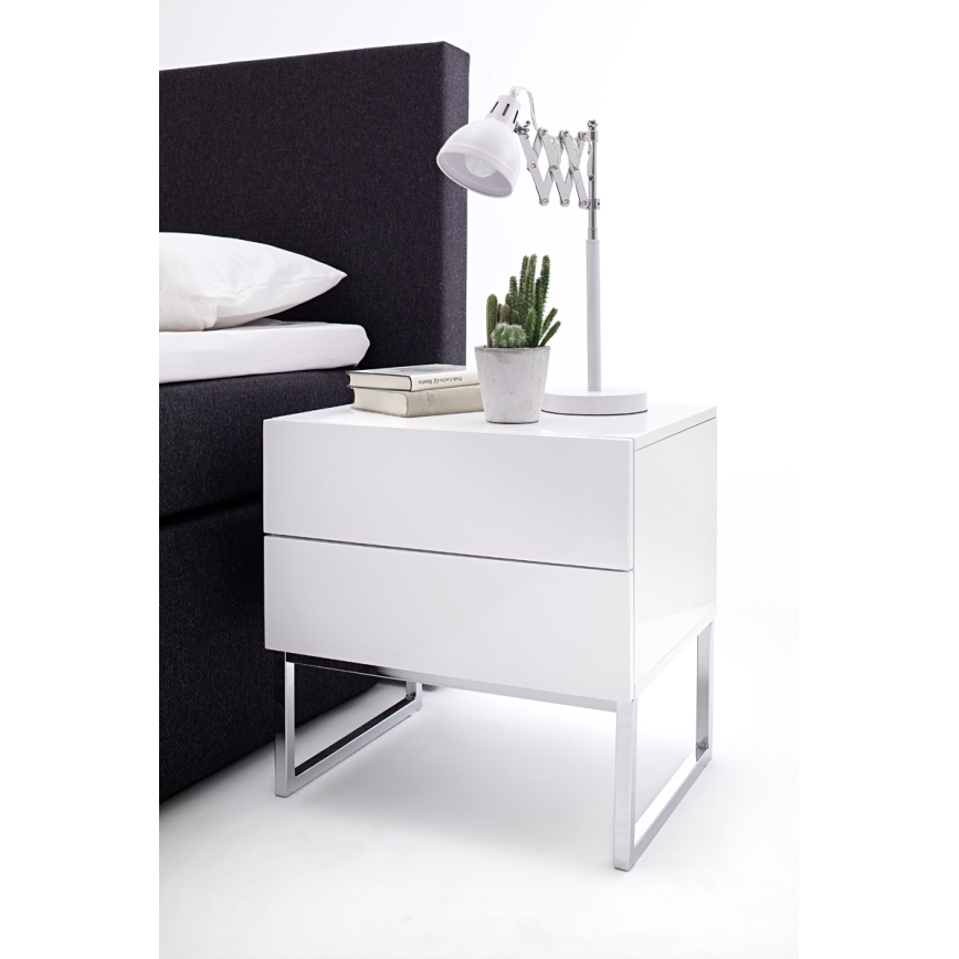 Mesita de noche ROCKY blanca