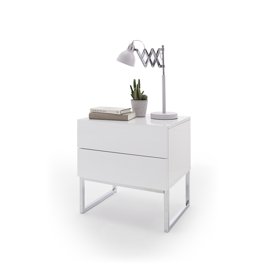 Mesita de noche ROCKY blanca