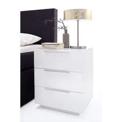 Mesita de noche ROCKY XXL blanca