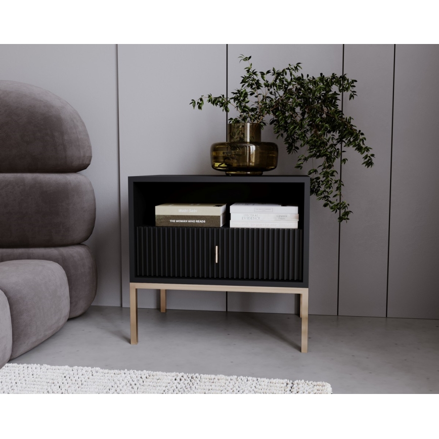 Mesita de noche SUE negra