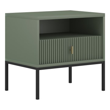 Mesita de noche SUE verde/negro