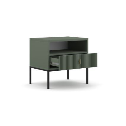 Mesita de noche SUE verde/negro