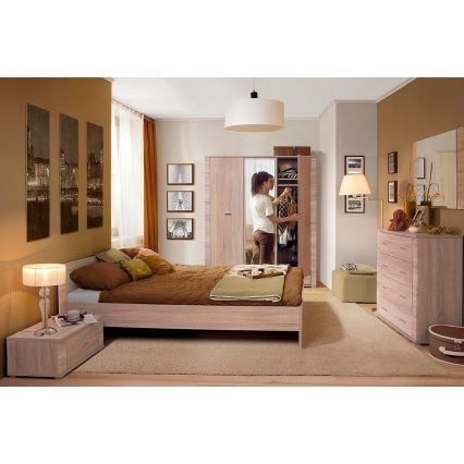 Mesita de noche THEMO 29x63 cm roble Sonoma