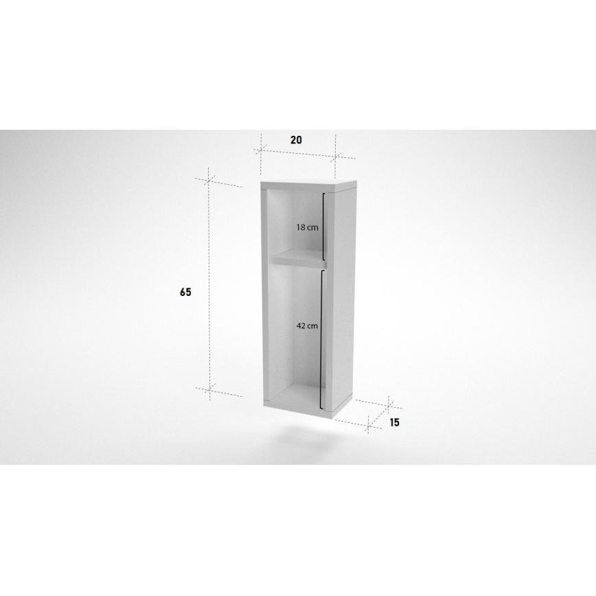 Mesita de noche TURRA 65x20 cm blanco