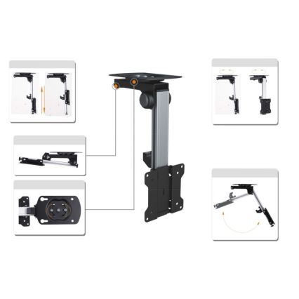 MK FLORIA MKF-17DS220 - Soporte de techo para TV de 46 negro