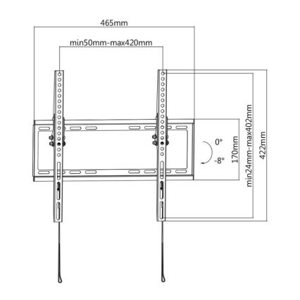 MK FLORIA MKF-20DN447 - Soporte de pared abatible para TV de 65 negro