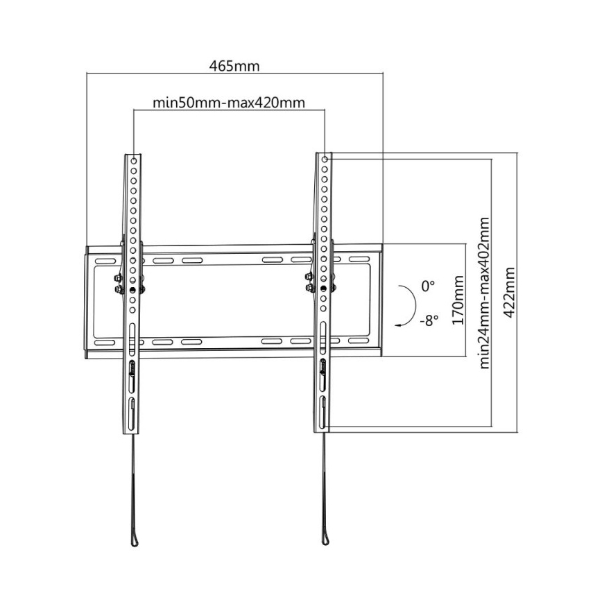 MK FLORIA MKF-20DN447 - Soporte de pared abatible para TV de 65 negro