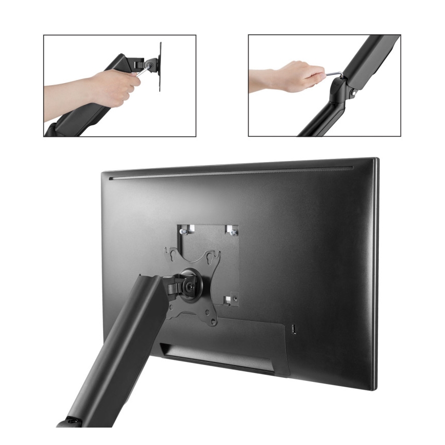 MK FLORIA MKF-21DP113S2 - Soporte ajustable para monitor de 32 negro