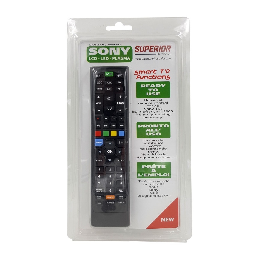 MK FLORIA Superior control remoto UNI TV SONY - Mando de repuesto para TVs SONY 2xAAA