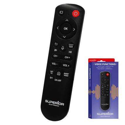 MK FLORIA Superior Samsung Voice - Mando a distancia de repuesto para televisor Samsung, 2x pilas AAA