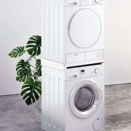MK FLORIA Superior Tower Slim - Kit de apilamiento para lavadora y secadora, 66 cm, blanco