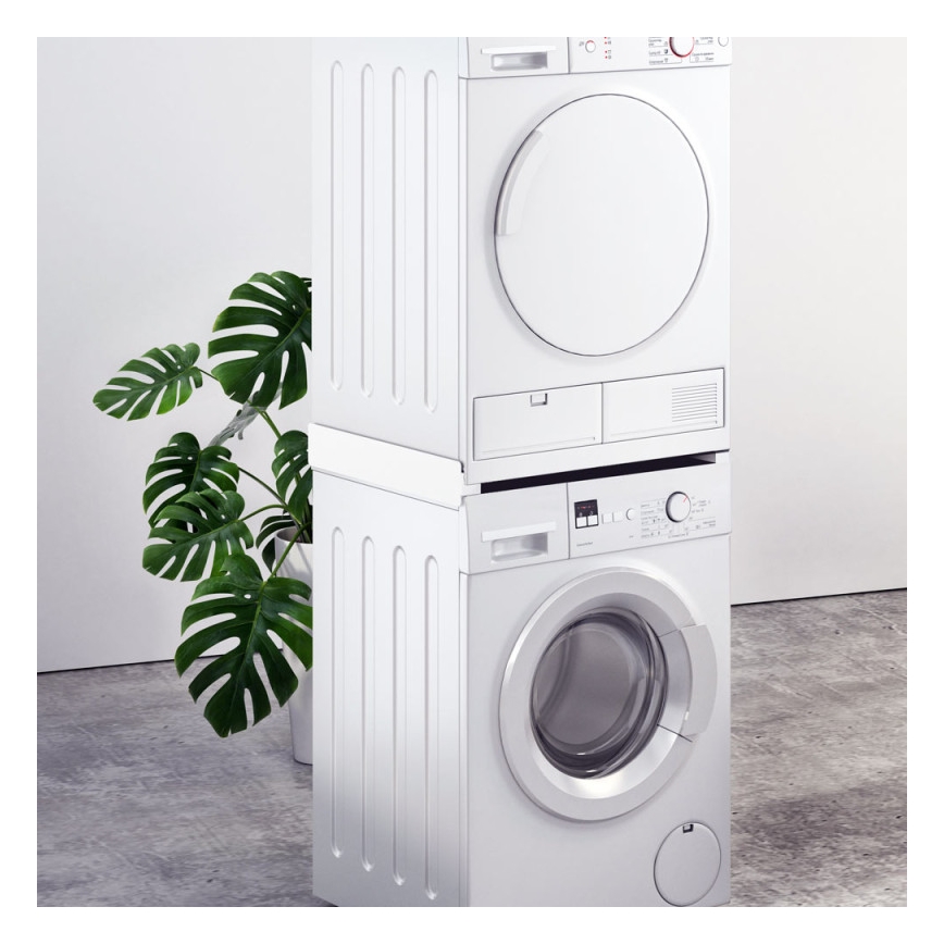 MK FLORIA Superior Tower Slim - Kit de apilamiento para lavadora y secadora, 66 cm, blanco