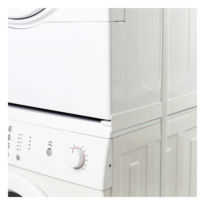 MK FLORIA Superior Tower Slim - Kit de apilamiento para lavadora y secadora, 66 cm, blanco