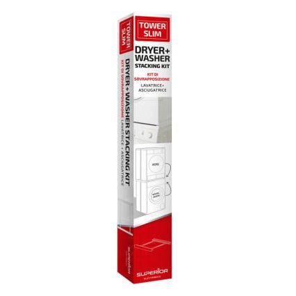 MK FLORIA Superior Tower Slim - Kit de apilamiento para lavadora y secadora, 66 cm, blanco