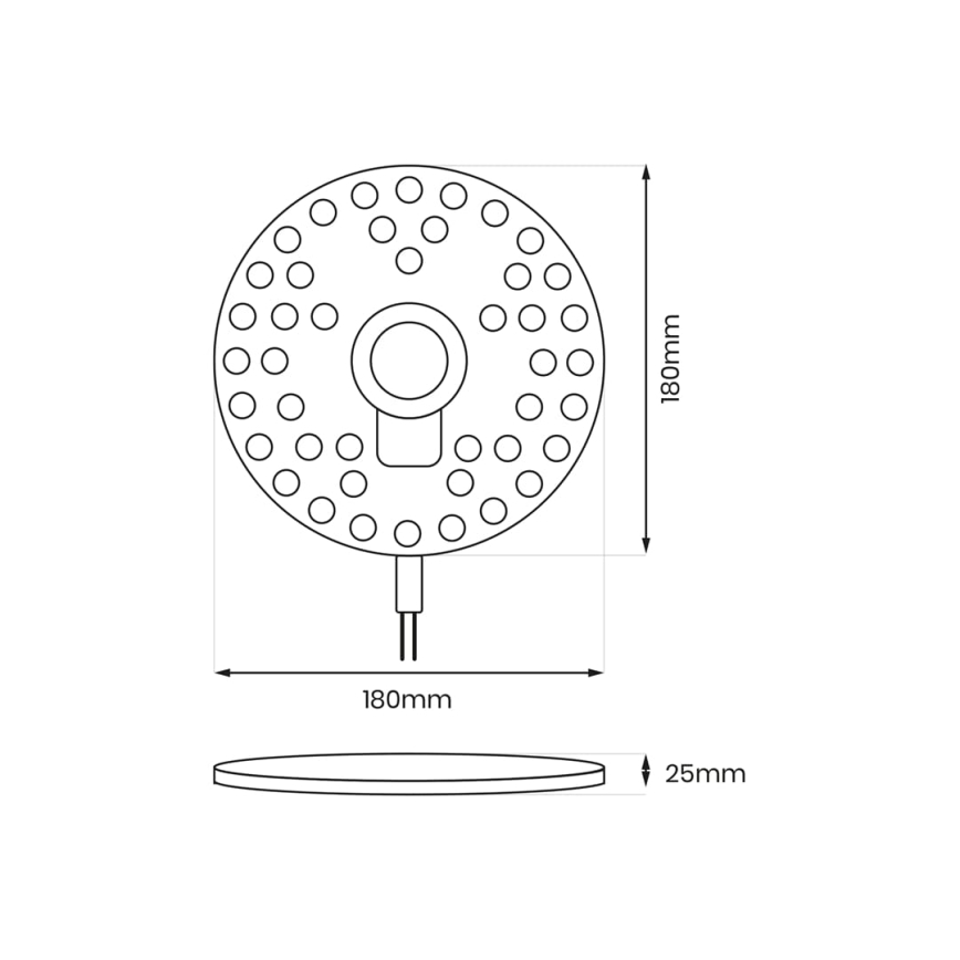 Módulo magnético LED LED/24W/230V diá. 18 cm 3000K