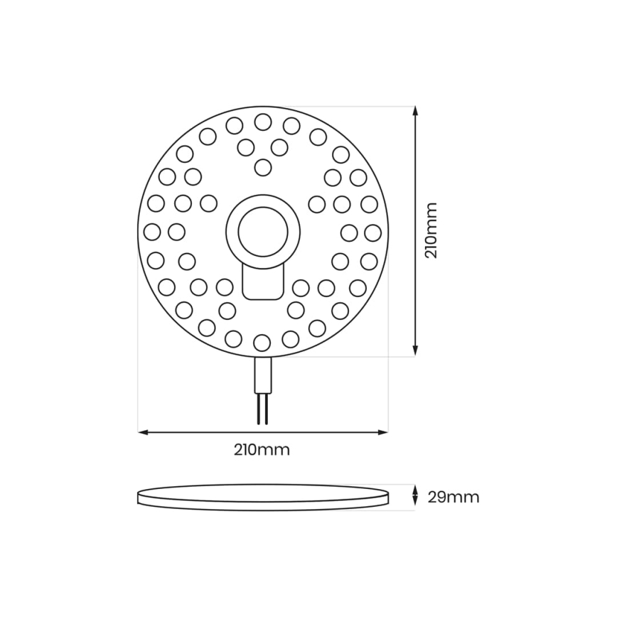 Módulo magnético LED LED/36W/230V diá. 21 cm 4000K