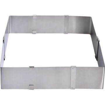 Molde ajustable para tartas TORO 16–28 cm de acero inoxidable