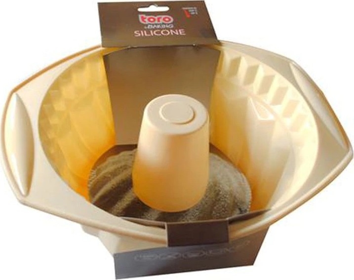 Molde de silicona para bizcocho tipo bundt TORO color crema