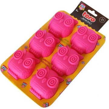Molde de silicona para muffins TORO rosa