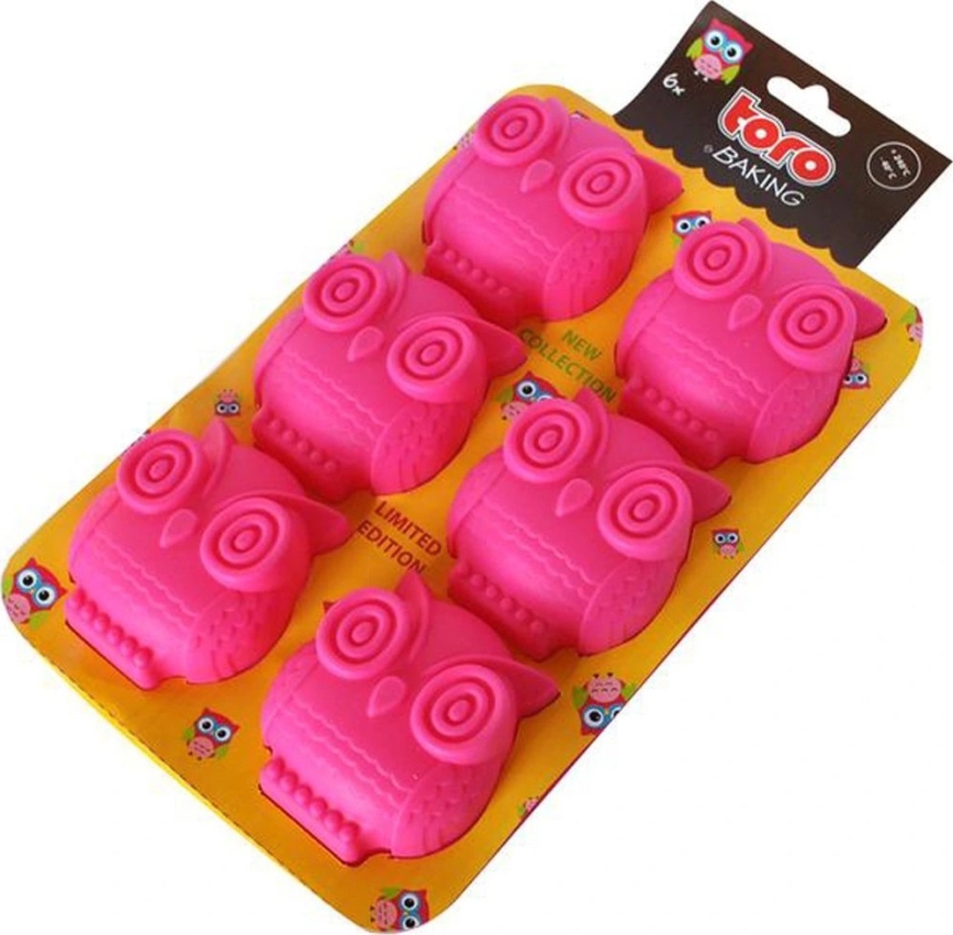 Molde de silicona para muffins TORO rosa