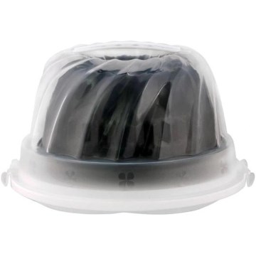 Molde para bizcocho de corona con bandeja y tapa TORO, negro