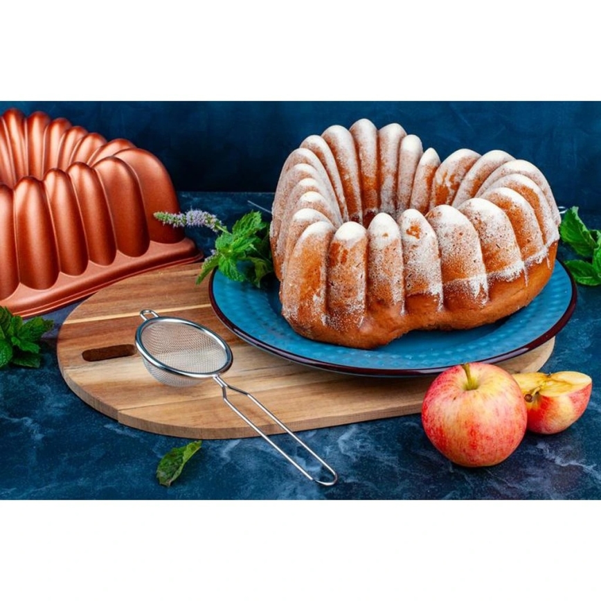 Molde para bizcocho tipo bundt KITCHISIMO en forma de corazón/acabado cobre