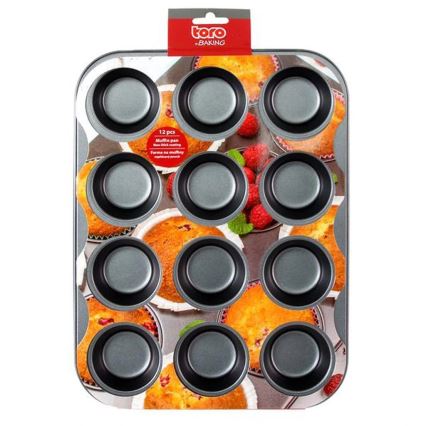 Molde para muffins TORO negro